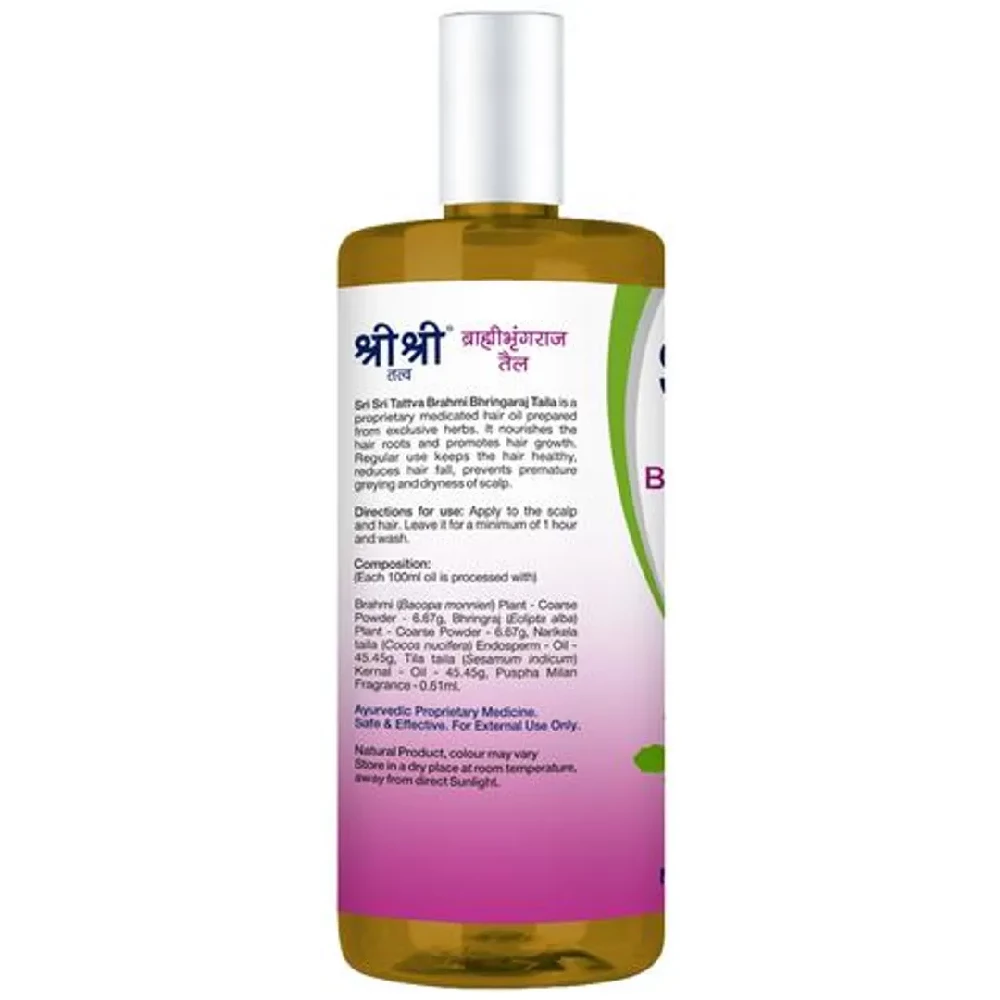 Sri Sri Tattva Brahmi Bhringaraj Taila - Anti Graying, 200 ml-5.webp